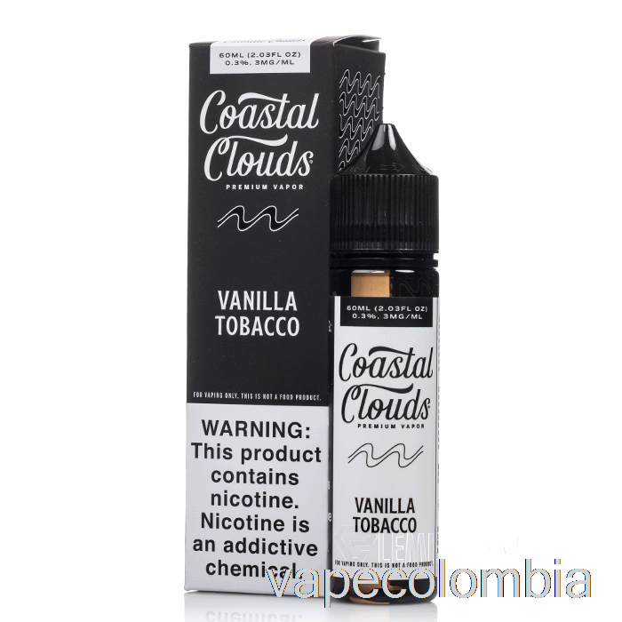 Vape Desechable Tabaco Vainilla - Nubes Costeras - 60ml 3mg